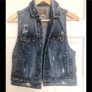 American Eagle Denim Vest